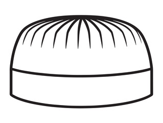 Clean vector line art surgical cap healthcare icon