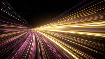 warp speed star lines stretching foreground toward vanishing point cosmic travel concept deep black background illustration concept scene visual for commercial design use high detail quality stock