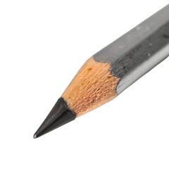 Close-up view of a sharpened pencil with a wooden body and graphite tip ready for writing or drawing
