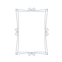 Ornate silver rectangular frame on transparent background.