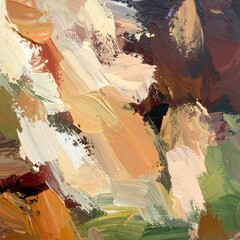 Abstract painting with bold brushstrokes