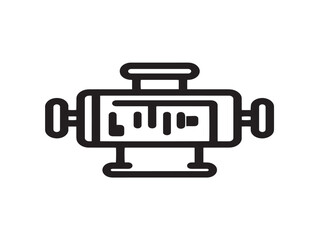 Professional healthcare syringe pump vector illustration