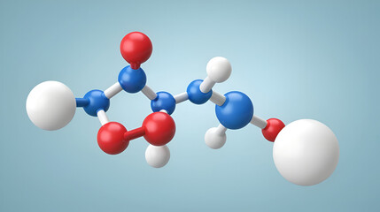 Mannose (D-mannose) sugar molecule. 3D rendering.