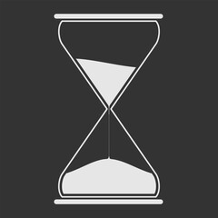 Hourglass icon in flat style. Sandglass vector illustration