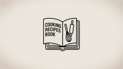 Cooking recipes book vector illustration for culinary guide and baking cookbook design inspiration ideas