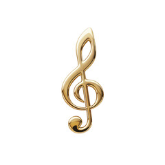 Fototapeta premium Elegant golden treble clef symbolizing musical artistry and creativity in a contemporary design