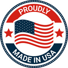 Made in USA Proudly badge