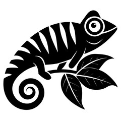 vector image of a chameleon on white background