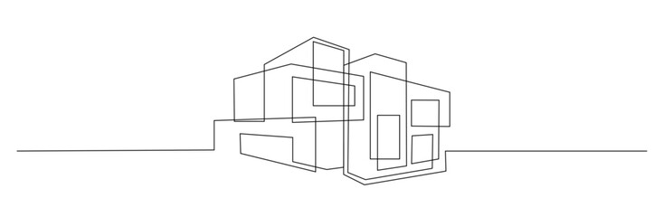 Abstract Building Line Art, Architecture Sketch