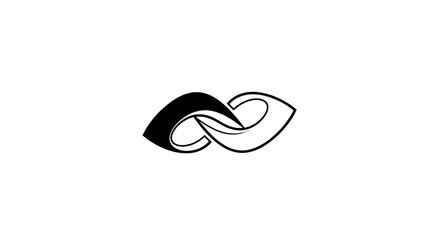 Abstract Intertwined Infinity Symbol Design.