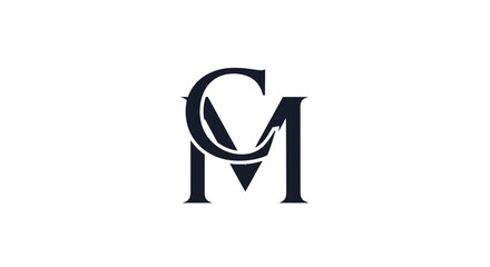 CM Monogram Logo Design Initial Letter CM Logo.
