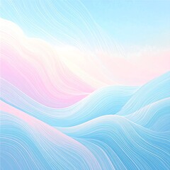 Abstract pastel wavy landscape
