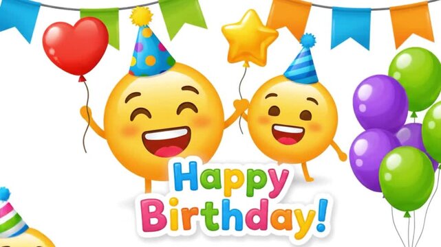 happy birthday party emoji