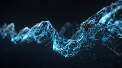 wave of luminous particles sweeping across frame kinetic art visual illustration concept scene visual for commercial design use high detail quality stock image illustration concept scene visual