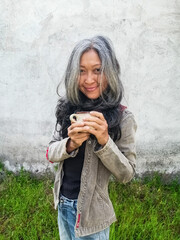 girl with a cup of tea