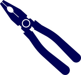 pliers silhouette vector. pliers isolated on white background. silhouette illustration of pliers used for gripping and cutting materials