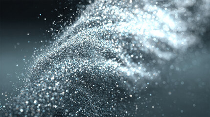 wave of luminous particles sweeping across frame kinetic art visual illustration concept scene visual for commercial design use high detail quality stock image illustration concept scene visual