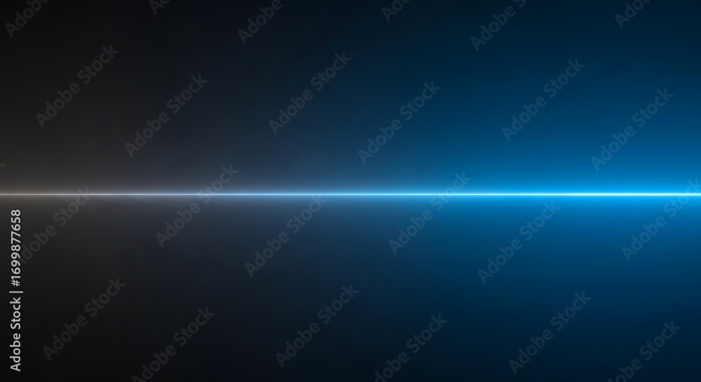 Aufkleber abstract dark background with horizontal light line in the middle