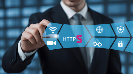 Secure HTTPS connection ensures safe browsing experience online