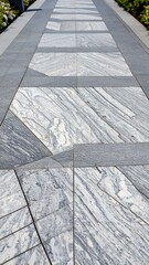 Abstract paved walkway design