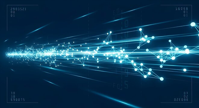 Futuristic Data Stream Background - Powered by Adobe