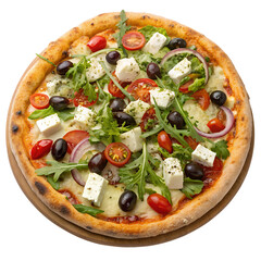 Mediterranean Pizza on transparent background