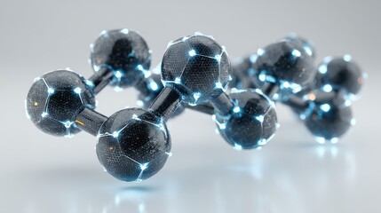 Futuristic Molecule Structure Illustration Concept