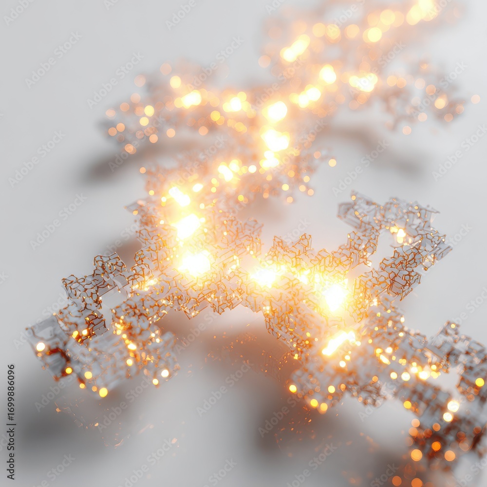 Poster abstract glowing complex structure
