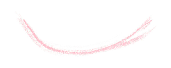 Hand drawn pink pencil lines, circles, stripes and squiggly lines on transparent background.