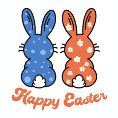 easter bunny with easter eggs