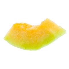 High Quality PNG Picture of orange honeydew melon slice isolated on white background