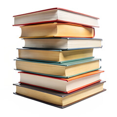 Stack of Books Isolated on Transparent Background