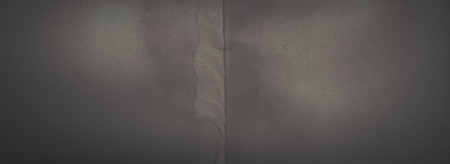 Dark wide panoramic background. Old fade paper texture. Dark panorama with empty space. Rough faded...