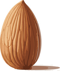almonds on a white background