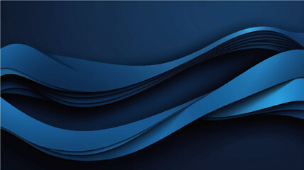 Blue abstract wave background design with smooth curves and modern style