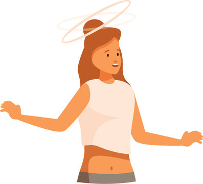 Dizziness symptom, young woman feeling vertigo and losing balance