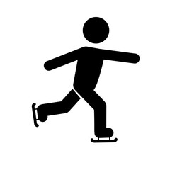 silhouette of a ice skating