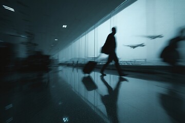 passenger in the walking at the airport. High quality