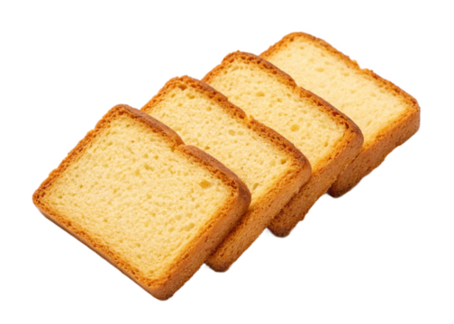 Cake rusks isolated on transparent background