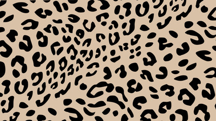 Orange and black leopard skin texture. Animal print background. Luxury wallpaper.