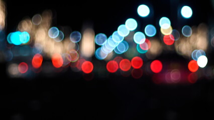  Abstract City Night Lights Bokeh: Vibrant Urban Blur