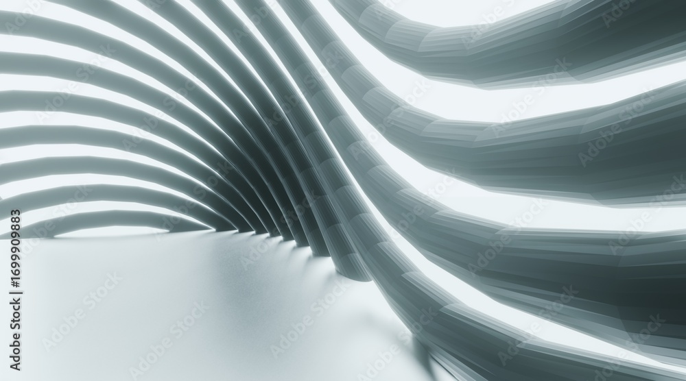Poster futuristic architecture background 3d render