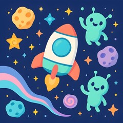 Naklejka premium space shuttle launch