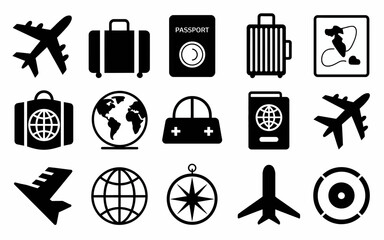 Vector art of travel and tourism icon set for your design