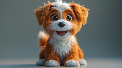 Adorable Cartoon Puppy