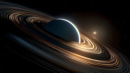 A mesmerizing black hole with a bright accretion disk and gravitational lensing