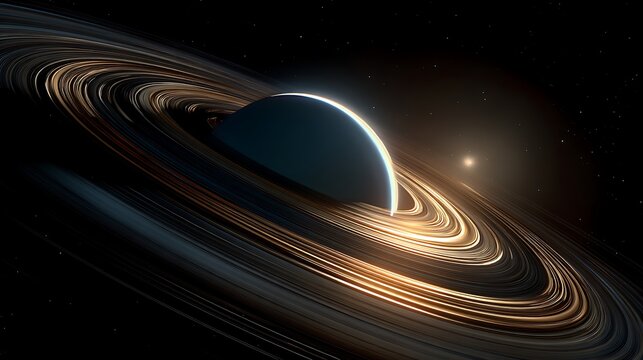 A mesmerizing black hole with a bright accretion disk and gravitational lensing