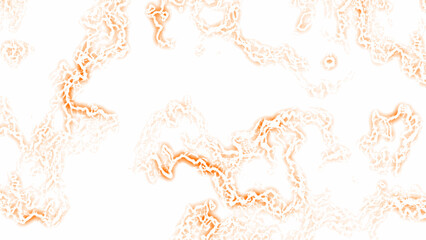 Abstract white background with soft glowing orange fractal lines with energy currents, plasma waves, or lightning veins. Airy, luminous, and futuristic aesthetic, blending organic flow
