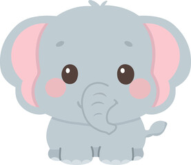 Illustration of Cute Baby Elephant cartoon