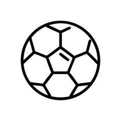 Obraz premium Dynamic outline of a classic soccer ball, perfect for sports branding, game promotions, or athletic design projects needing a clean, modern feel.